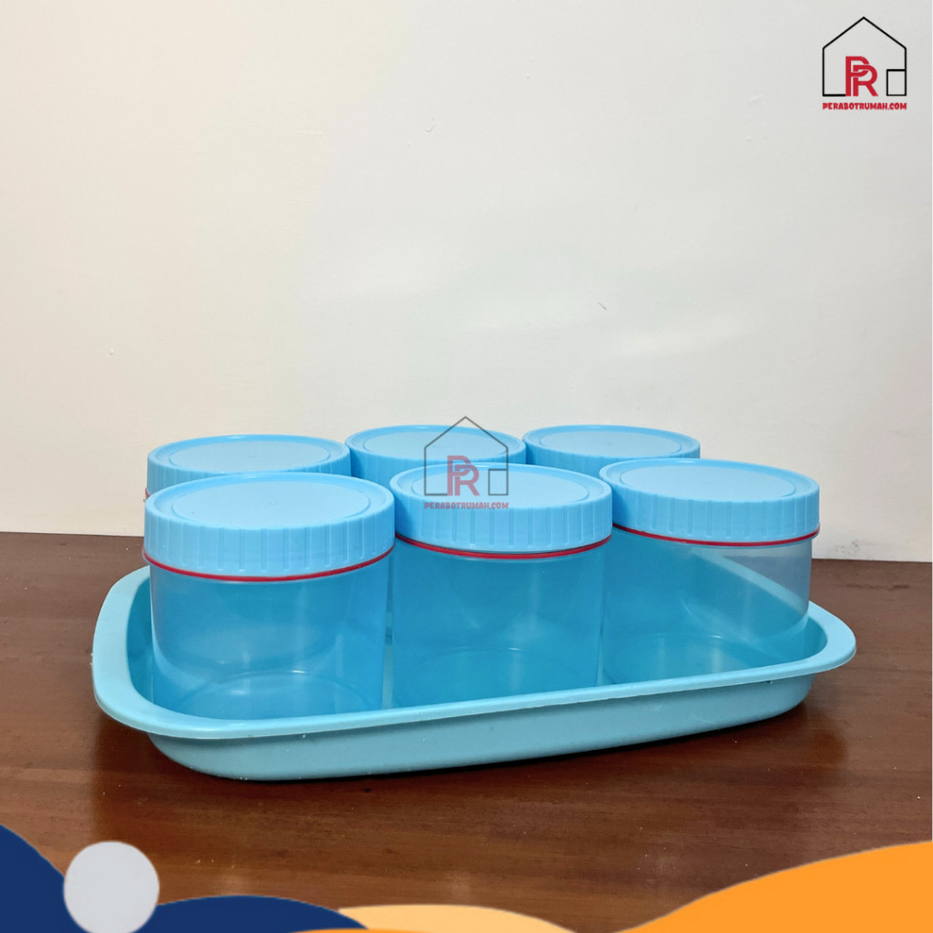 Toples Nato Set 7 In 1 Nampan / Toples Polos Tempat Makanan Ringan Cemilan Lebaran