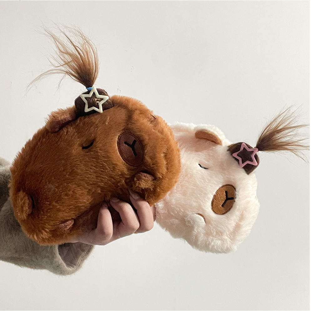 

Cute Capybara Pencil Case Soft Bulu Halus Animal Stationery Pouch Plush Capibara Style Korea Premium