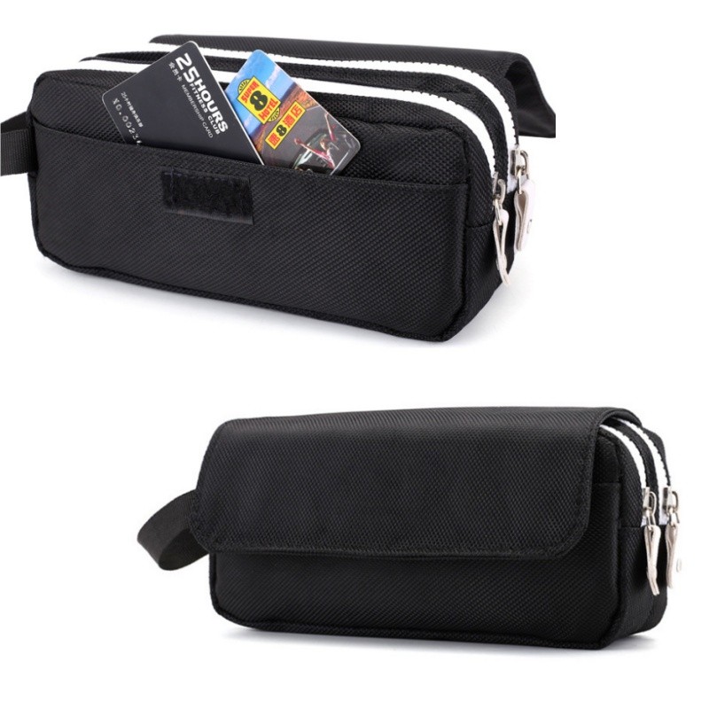 

Pencil Case Large Space Storage 2 Compartment Pouch Double Side Opened Student Stationery Desk Organizer School Supplies