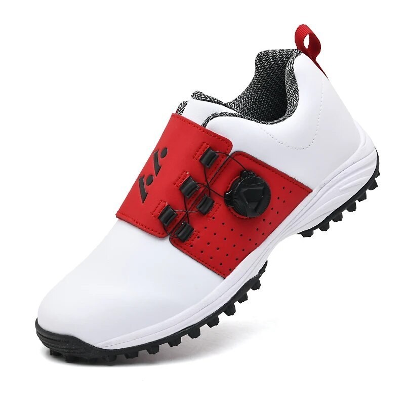 Sepatu Golf Profesional Pria Sneakers Golf Paku Tahan Air Pelatih Golf Pria Hitam Putih Sepatu Golf 