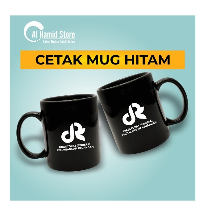 cetak mug hitam custom