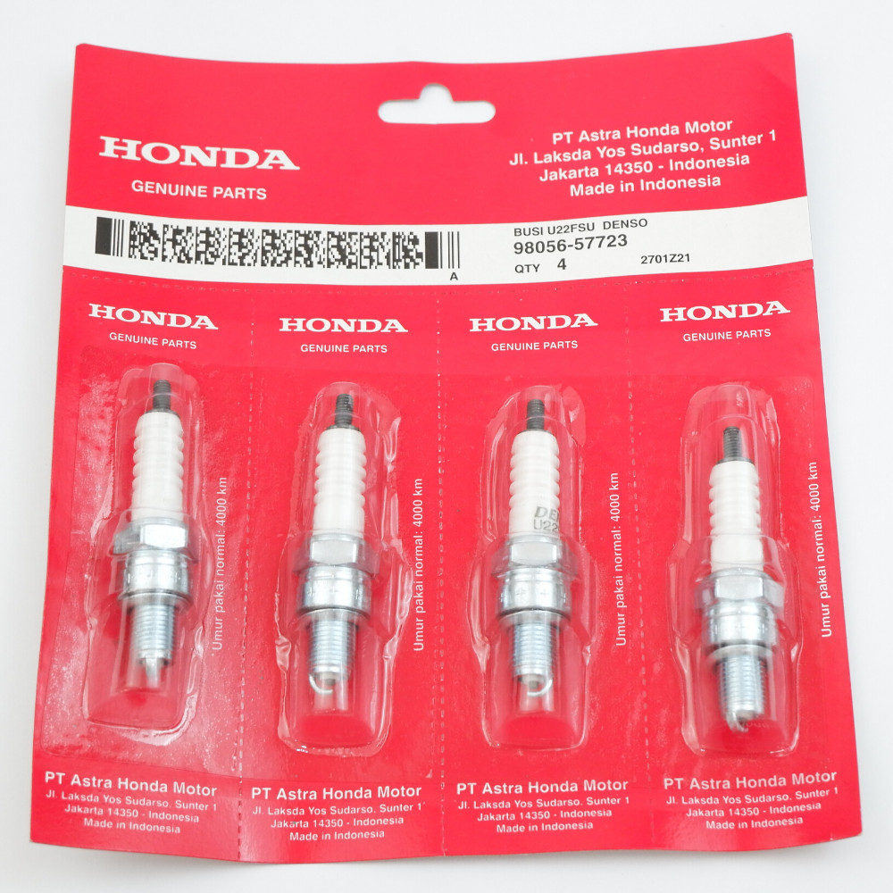 Busi denso Ori supra x lama -  revo lama U22 Isi 4 Pcs motor