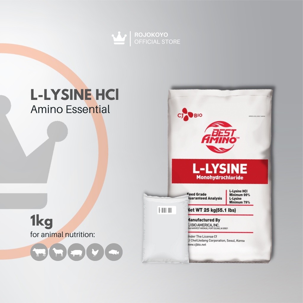 L-Lysine HCl 1kg Asam Amino Penambah Bobot Ayam Broiler