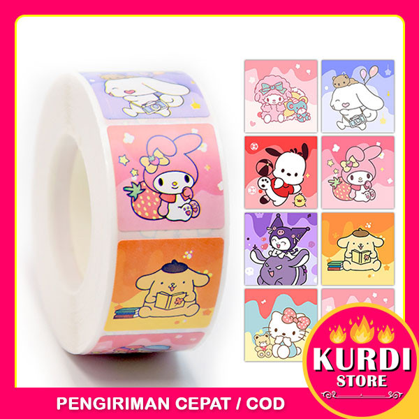 

Stiker Roll Motif Kartun Sanrio Lucu / Decorative Sticker Roll Bulat Kotak Tempel Serbaguna / TS-11
