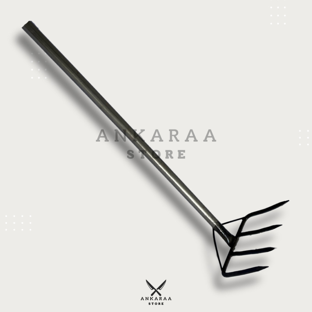 Garukan Taman Gagang Besi / Cangkul Taman / Garpu Cangkul Taman / Garpu Kebun / Garukan Selokan Got