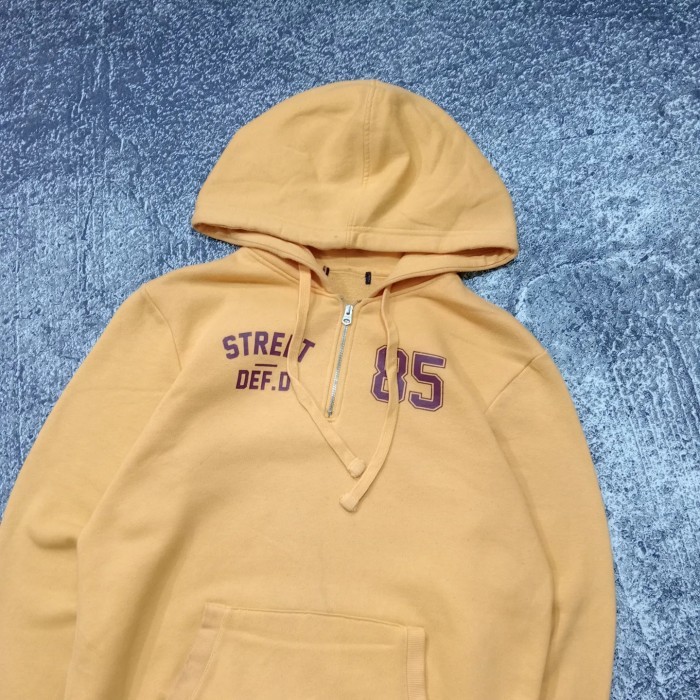 Jaket Hoodie halfzip JAMBANGEE JEANS kuning cerah