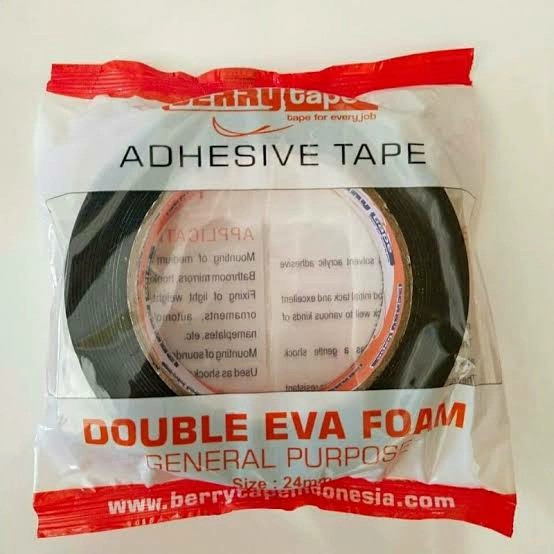 

Promo DOUBLE SIDE TAPE FOAM BUSA BERRY 1" INCH 24 mm x 5 m / ISOLASI BOLAK BALIK TEBAL / DOUBLE TAPE GABUS Murah