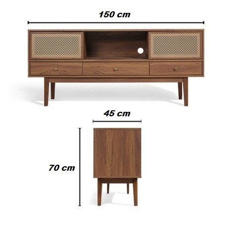 Bufet tv retro/Meja TV Rak Tv Kayu Jati model n vintage japan modern