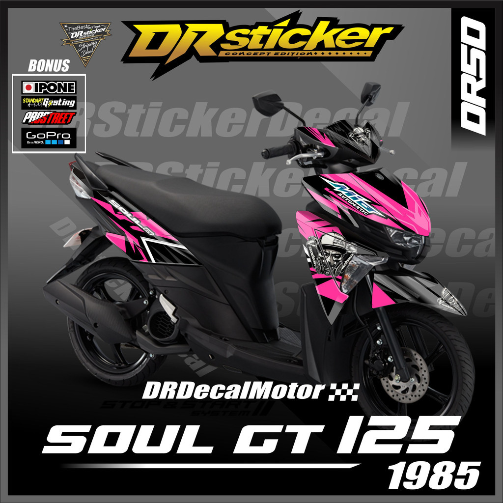 Stiker Mio Soul GT 125 New Full Body - Decal Hologram Soul GT 125 New 2015 design Weapons