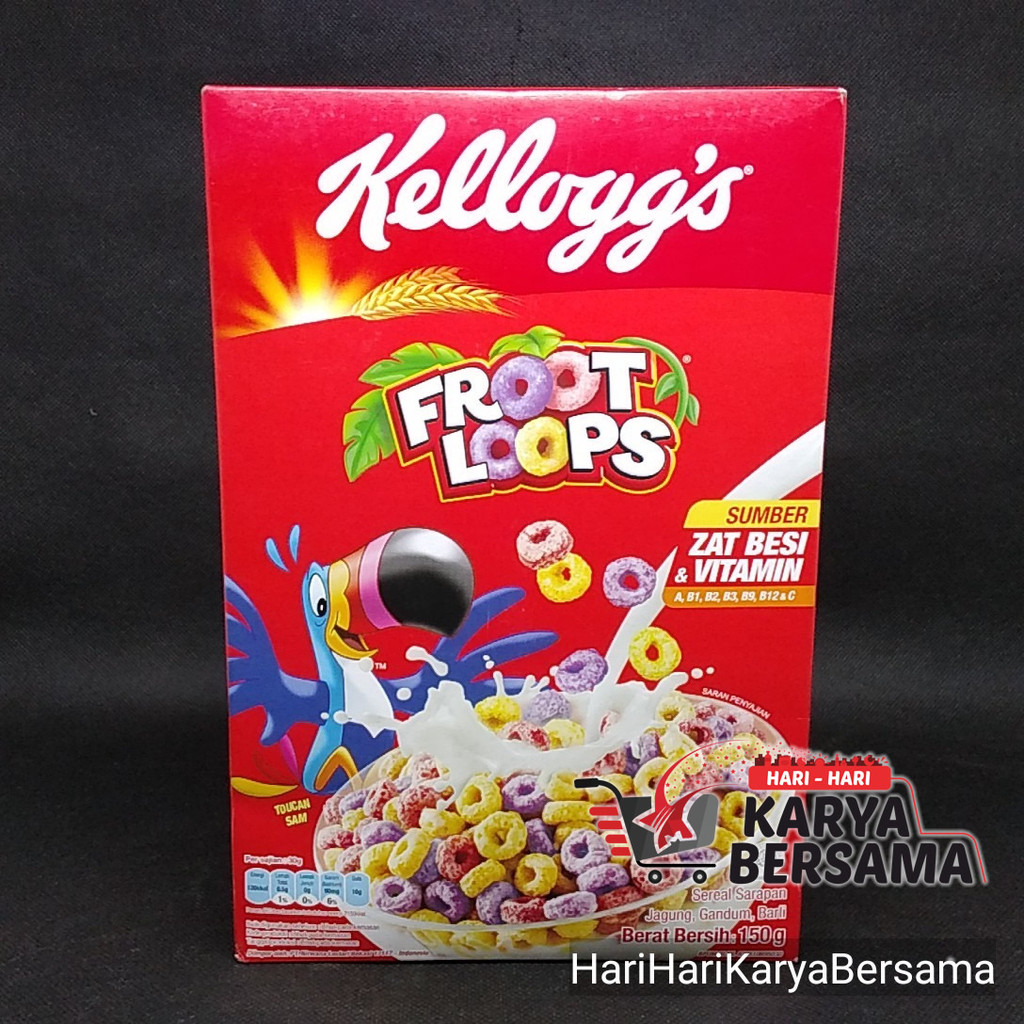 

CEREAL KELLOGG'S FROOT LOOPS SEREAL SARAPAN 150GR