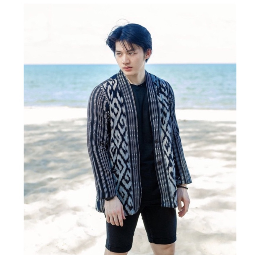 TT.ID | OUTER TENUN PRIA KIMONO TENUN JEJAKA KIMONO VEST PRIA JAZ PRIA CARDIGAN PRIA TENUN SONGKET