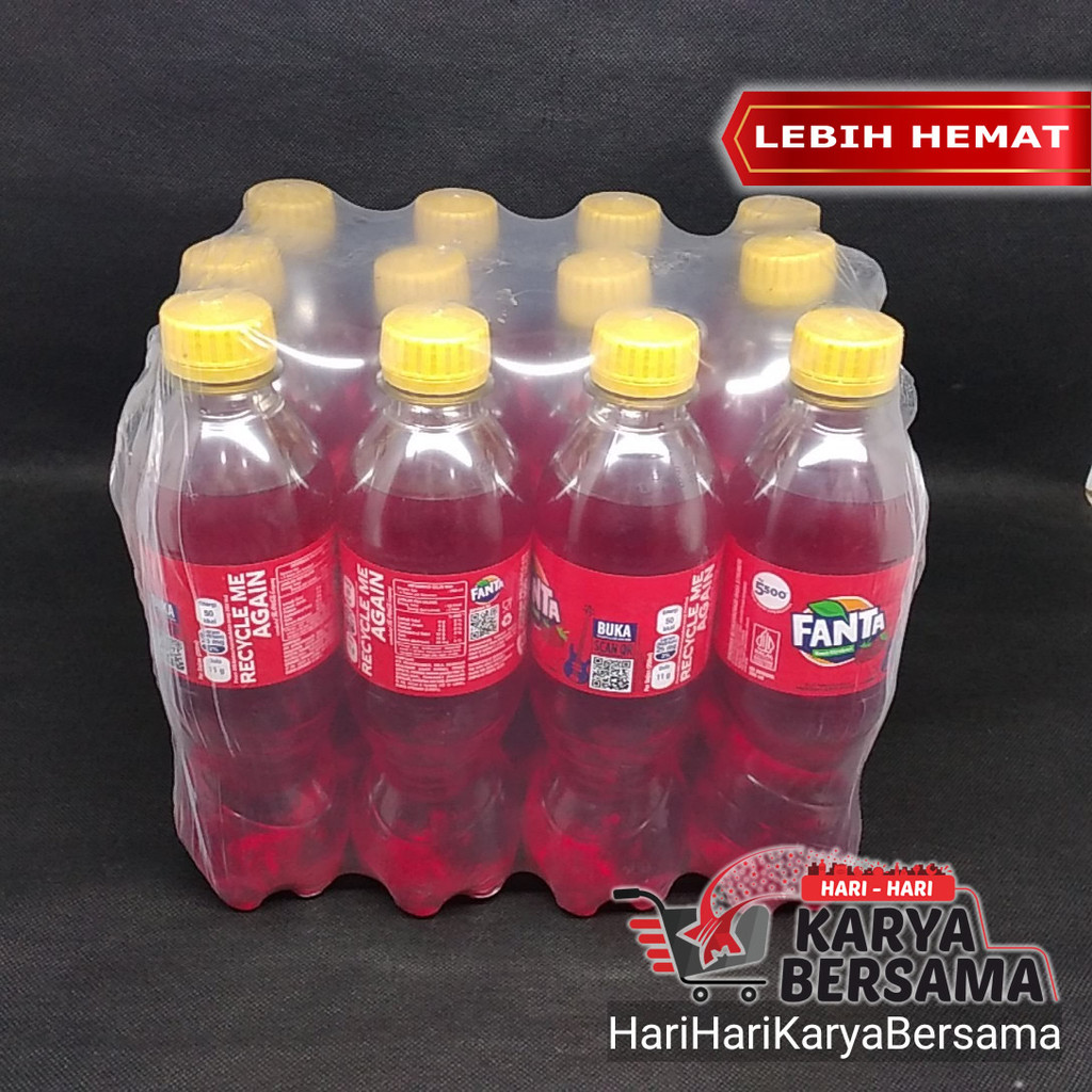 

MINUMAN RINGAN BERSODA FANTA STRAWBERRY STROBERI BOTOL PACK 12'S X 390ML