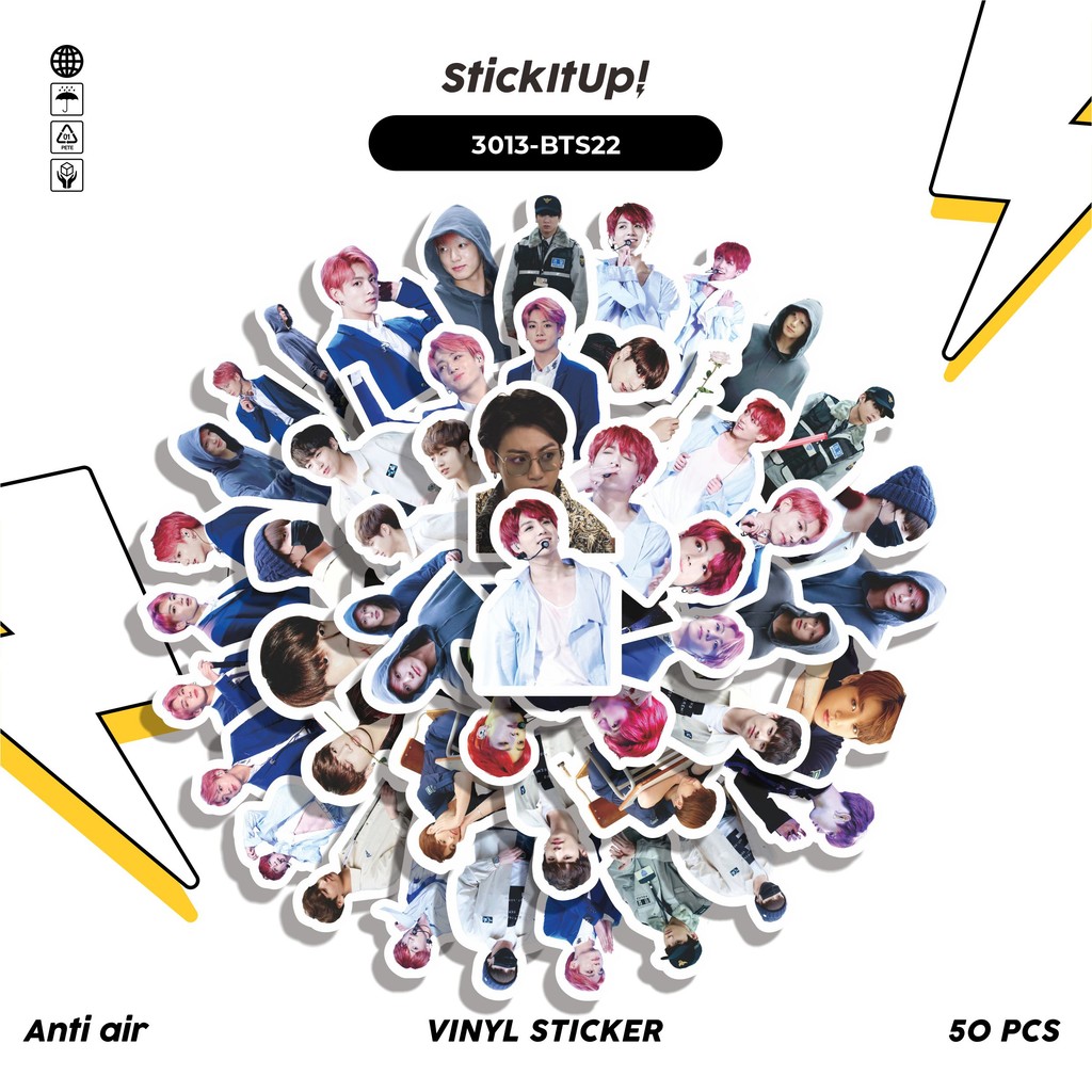 

COD✨ 50 Pcs Stiker JUNGKOOK SERIES 09 Lucu Anti Air Untuk Dekorasi Notebook Sepeda Skateboard Handphone DIY