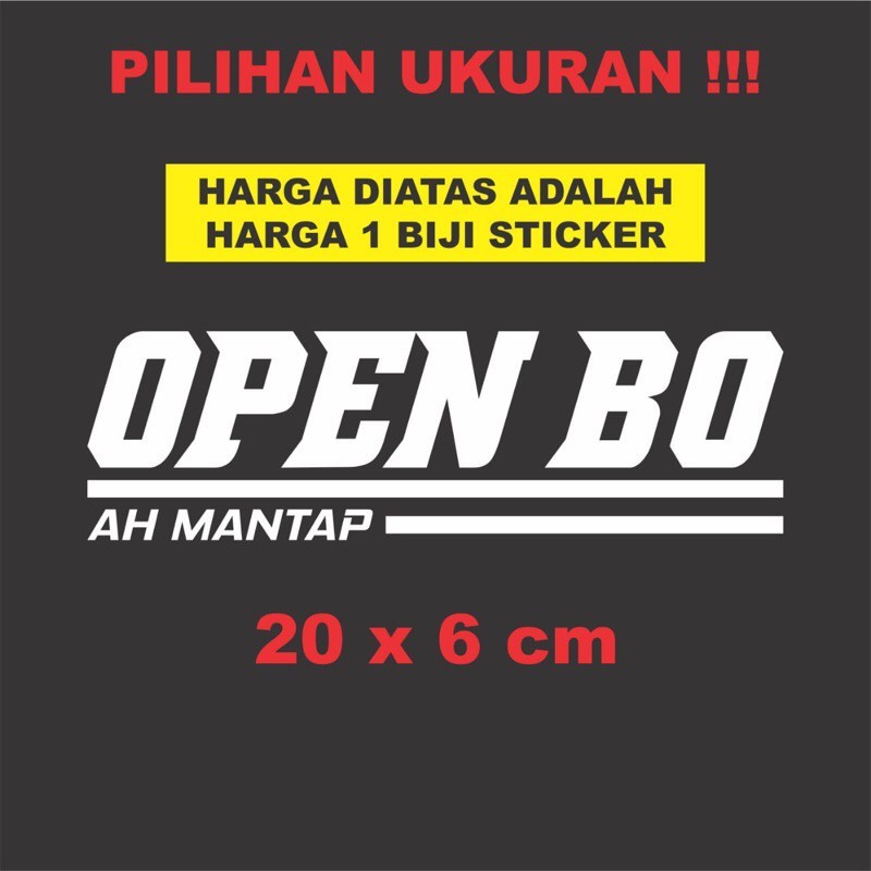 Cetak Kilat VIRAL Sticker CUtting OPEN BO (Nmax, Scoopy, Aerox, Vino, PCX, Adv)
