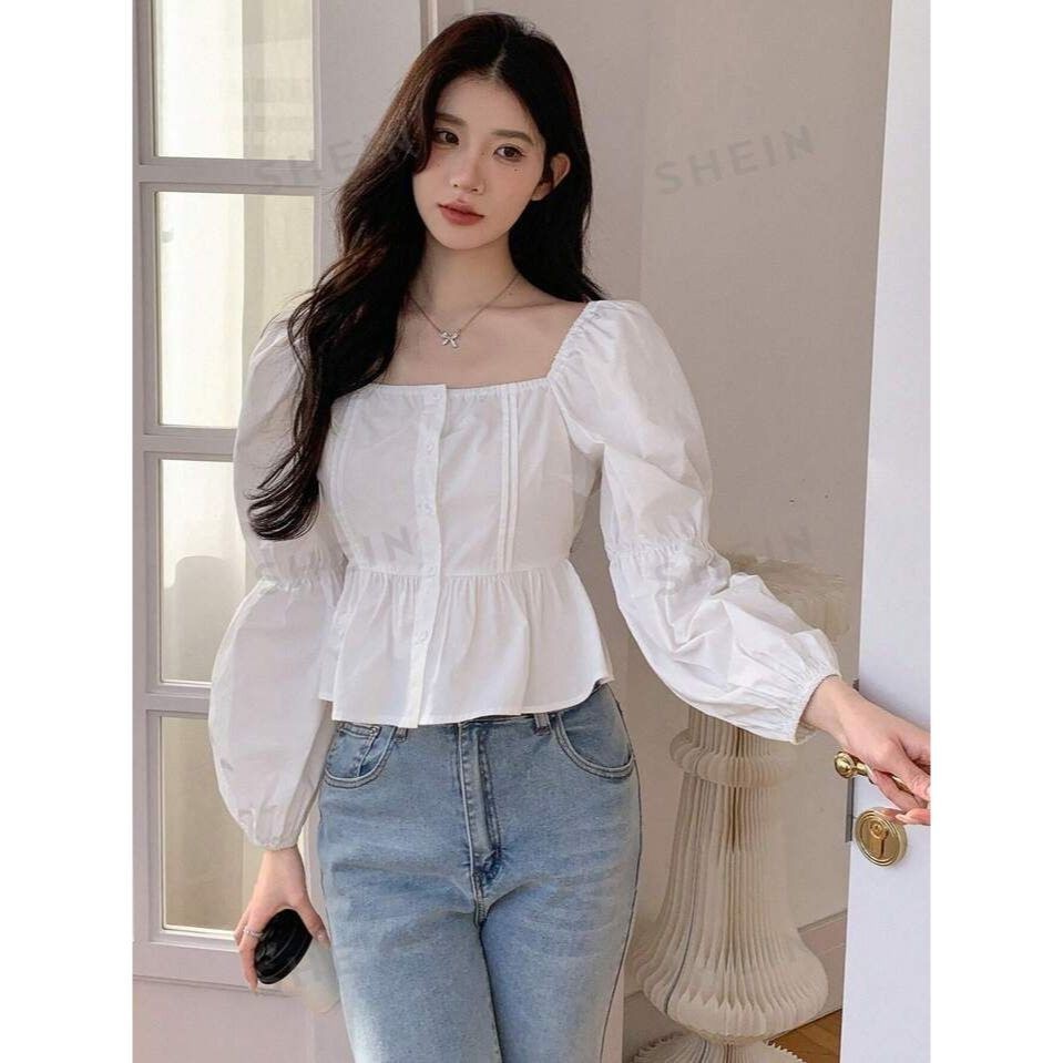 C.E - RRX BLOUSE GERANA PUTIH TERBARU LENGAN PANJANG / ISYANA BLOUSE / ATASAN WANITA KOREAN / BLOSUE