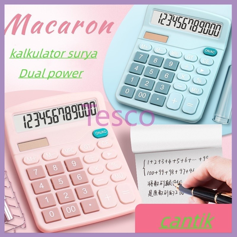 

Tesco Kalkulator Surya, Kalkulator Warna Bergaya 12-Bit