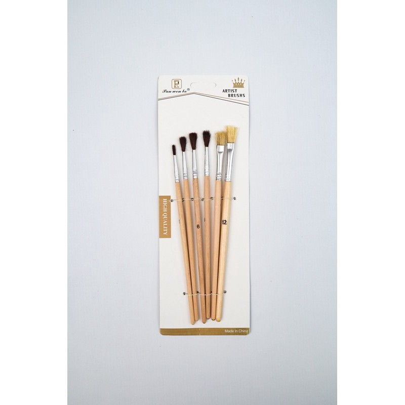 

Kuas/Brush polos 1 Set Isi 6