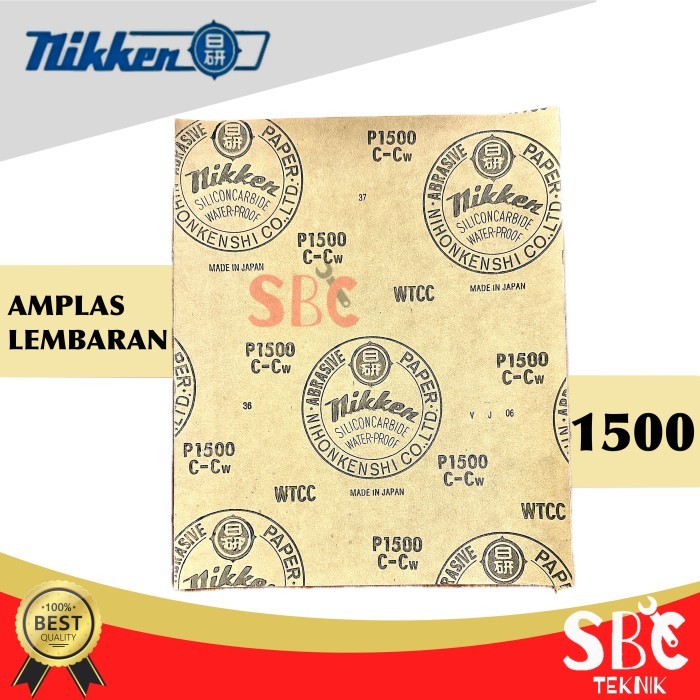 NIKKEN Amplas 1500 Niken Kertas Ampelas Waterproof Grit Grid No #1500