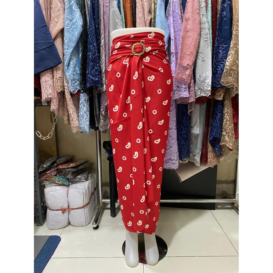 Rok Lilit Batik / Kain Lilit Batik Modern Motif Jumputan - VIOLA BIRU