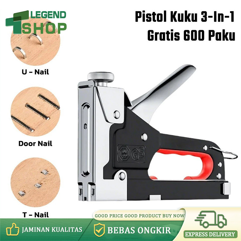 

Gratis 600 paku 3 In 1 Pistol Kuku Pistol Stapler Konstruksi Konstruksi Furnitur DIY Pelapis Pelapis Pistol Stapler Multifungsi Pistol Stapler Dekorasi Rumah Alat Pertukangan