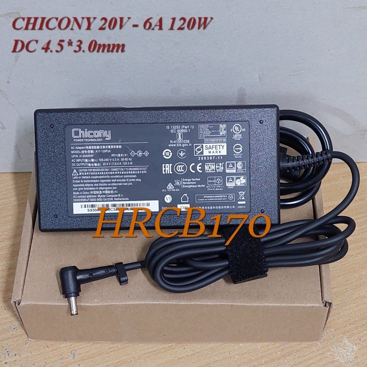 Adaptor Charger Chicony 20V 6A for MSI GF63 Thin 10sc 11sc 120W -HRCB