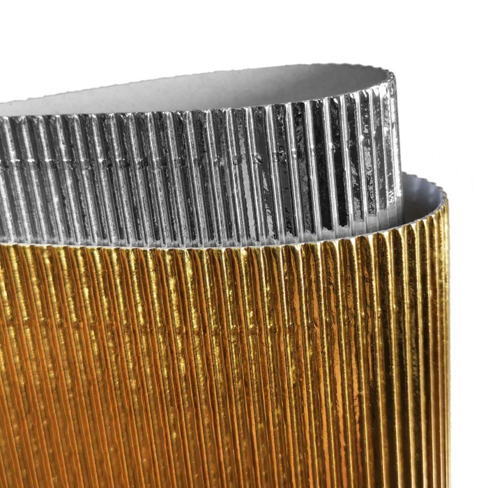 

Kertas Kardus Gelombang Koru, Emas Gold Silver Perak - Gold