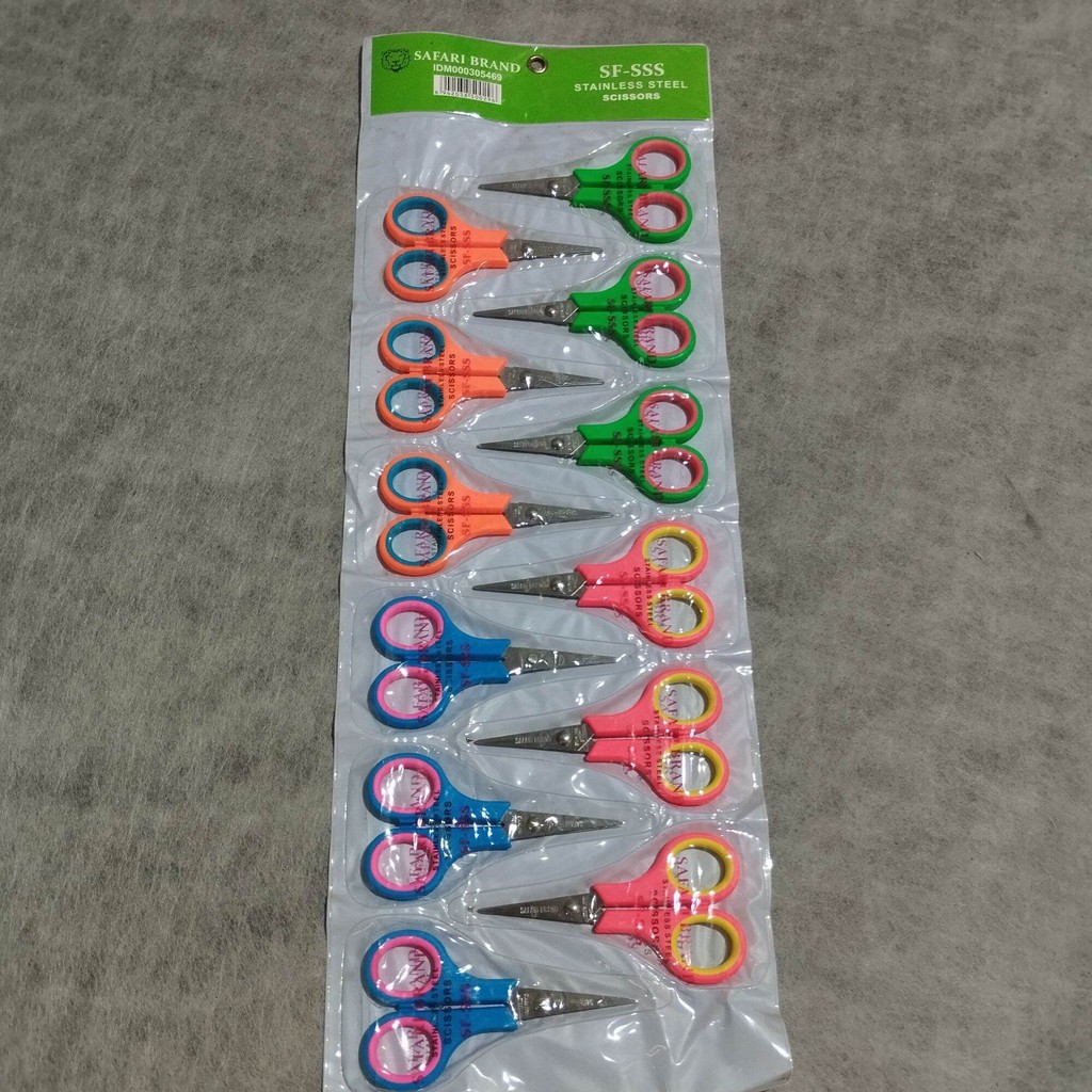 

Gunting Warna-Gunting Kecil-Gunting Safari Brand 12 Pcs
