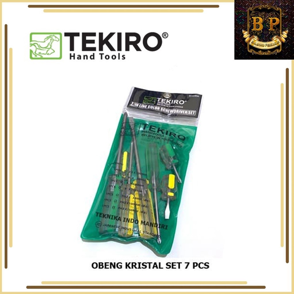 (TEKIRO) Obeng Kristal Set 7 pcs / Tekiro Obeng Crystal 7 pcs / Obeng Kristal Tekiro set 7 Pcs