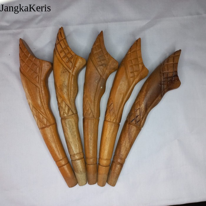 Gagang Joran kayu ukir pahul pancing - Model 1 terlaris