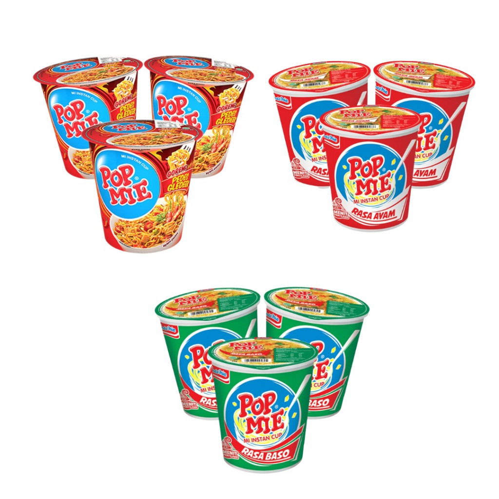 

Paket Pop mi kuah dan Goreng 75 gram ( 3 PCS )
