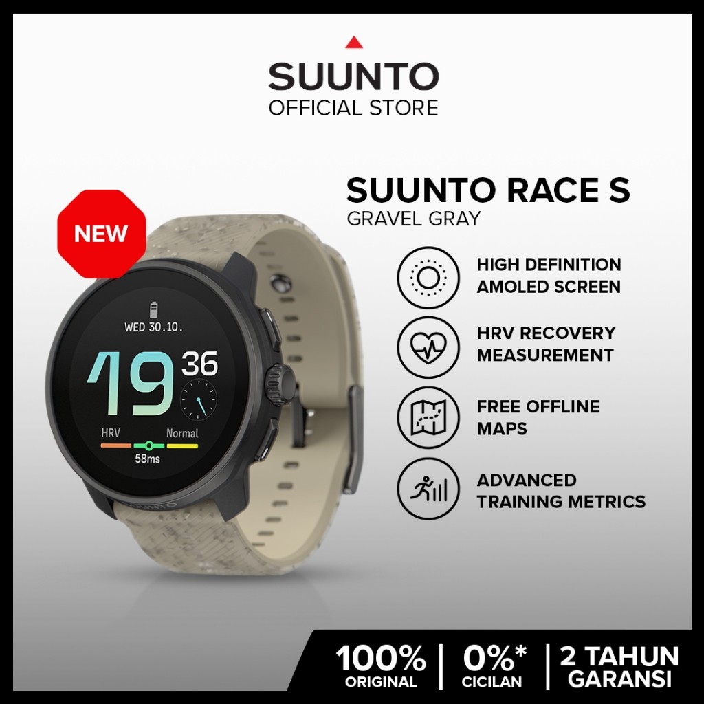 Suunto Race S Gravel Gray - Jam Tangan Smartwatch GPS