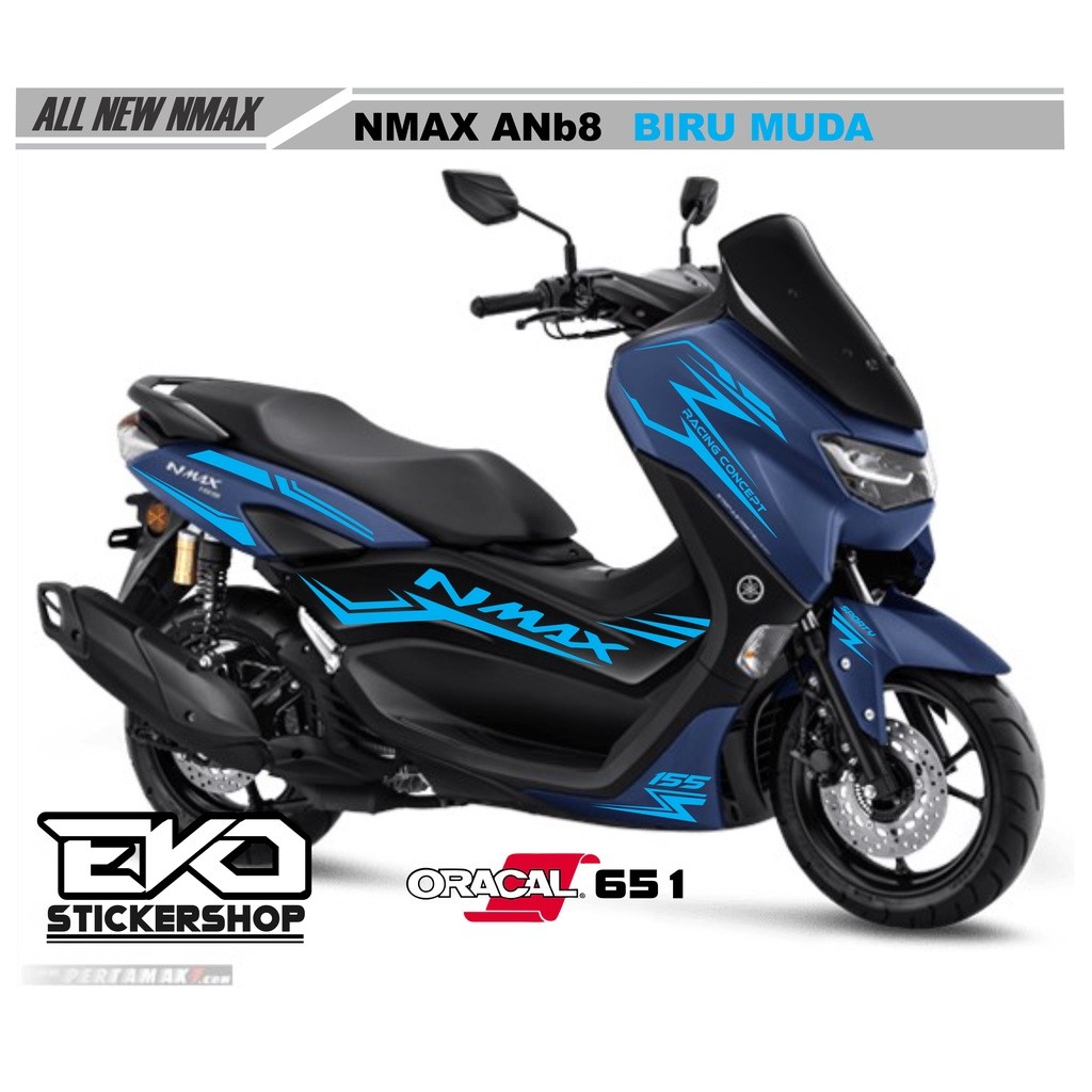 STIKER ALL NEW NMAX BIRU CUTTING STICKER RACING