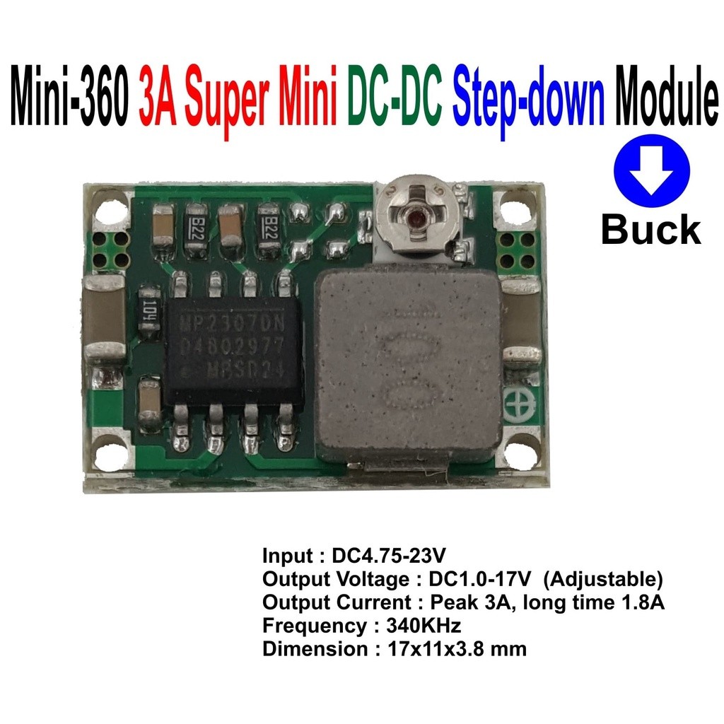 Mini 360 Micro Step Down MP2307 Buck Regulator Stepdown Module