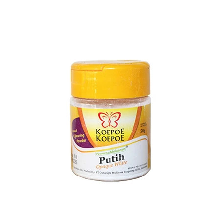 

KOEPOE-KOEPOE PEWARNA MAKANAN PUTIH 50GR | BUMBU DAPUR BAHAN MAKANAN