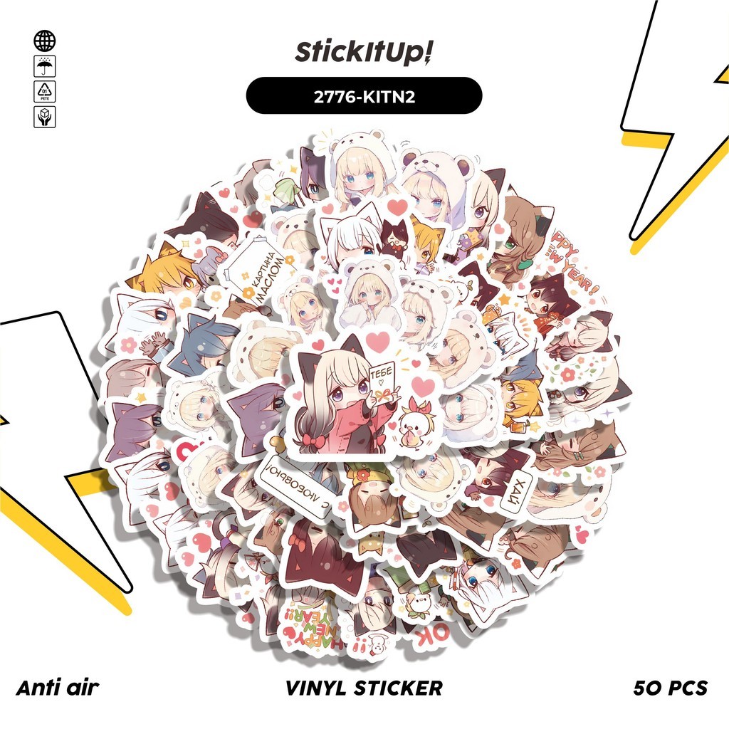 

COD 50 Pcs Stiker FUNNY CHARACTER WINTER KITTEN NYASTICK STICKER PACK 02 Lucu Anti Air Untuk Dekorasi Notebook Sepeda Skateboard Handphone DIY