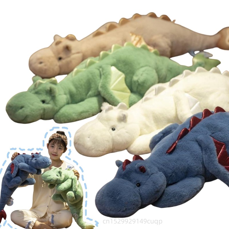 90-150cm Cartoon Giant Flying Dragon Plush Doll Pillow White Snow Dragon Pterosaur Plush Toy Soft St