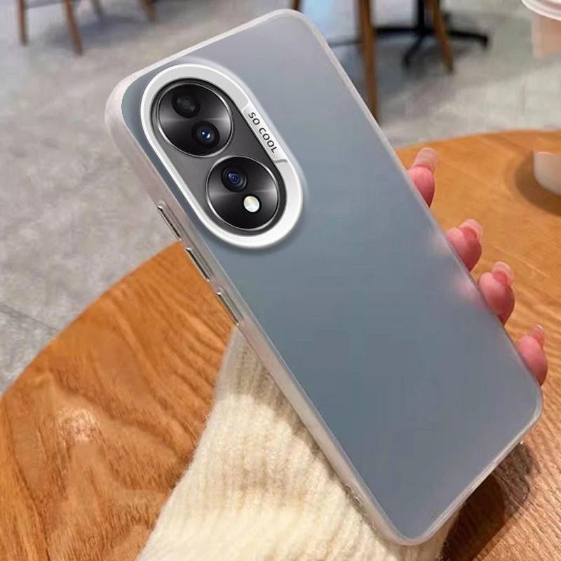 For Honor 80 Honor 80 Pro Phone Case Frosted Anti-Slippery Metal Film Simplicity Case Cover Casing H