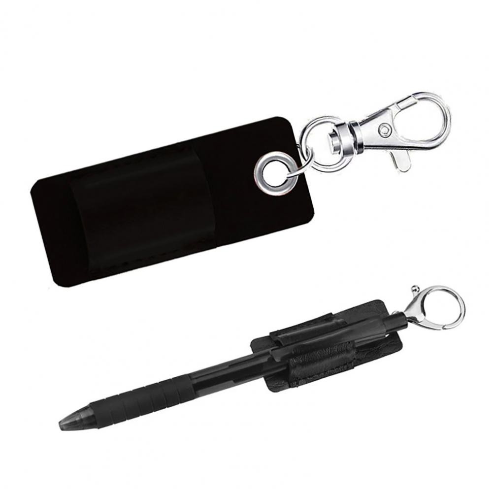 

Soft Touch Pen Guard Portable Faux Leather Pen Holder Organizer Keychain for Badge Pencil Protector Neck Lanyard Fine Sewing Pen