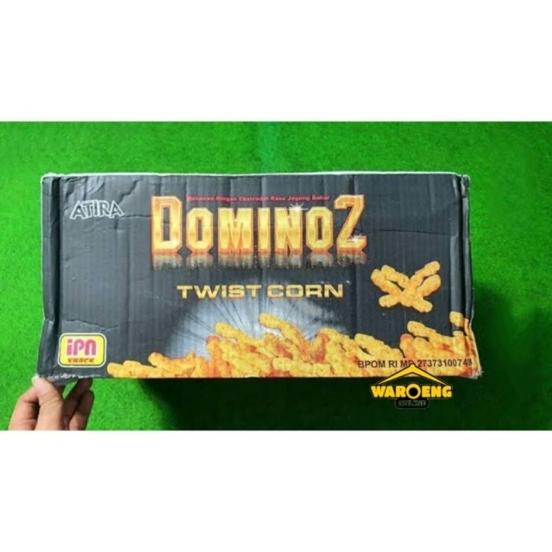 

chiki /snack dominoz berhadiah 1 karton 40 pcs