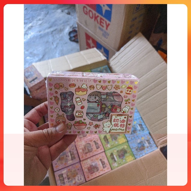 

Stiker Korea Momo box roll+lembar