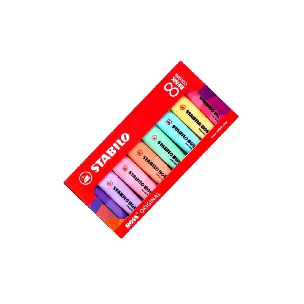 

Stabilo Highlighter Pen Boss 8 Li Crayon Stationery Notebook Book Pencil Eraser Quality Materials School High School University