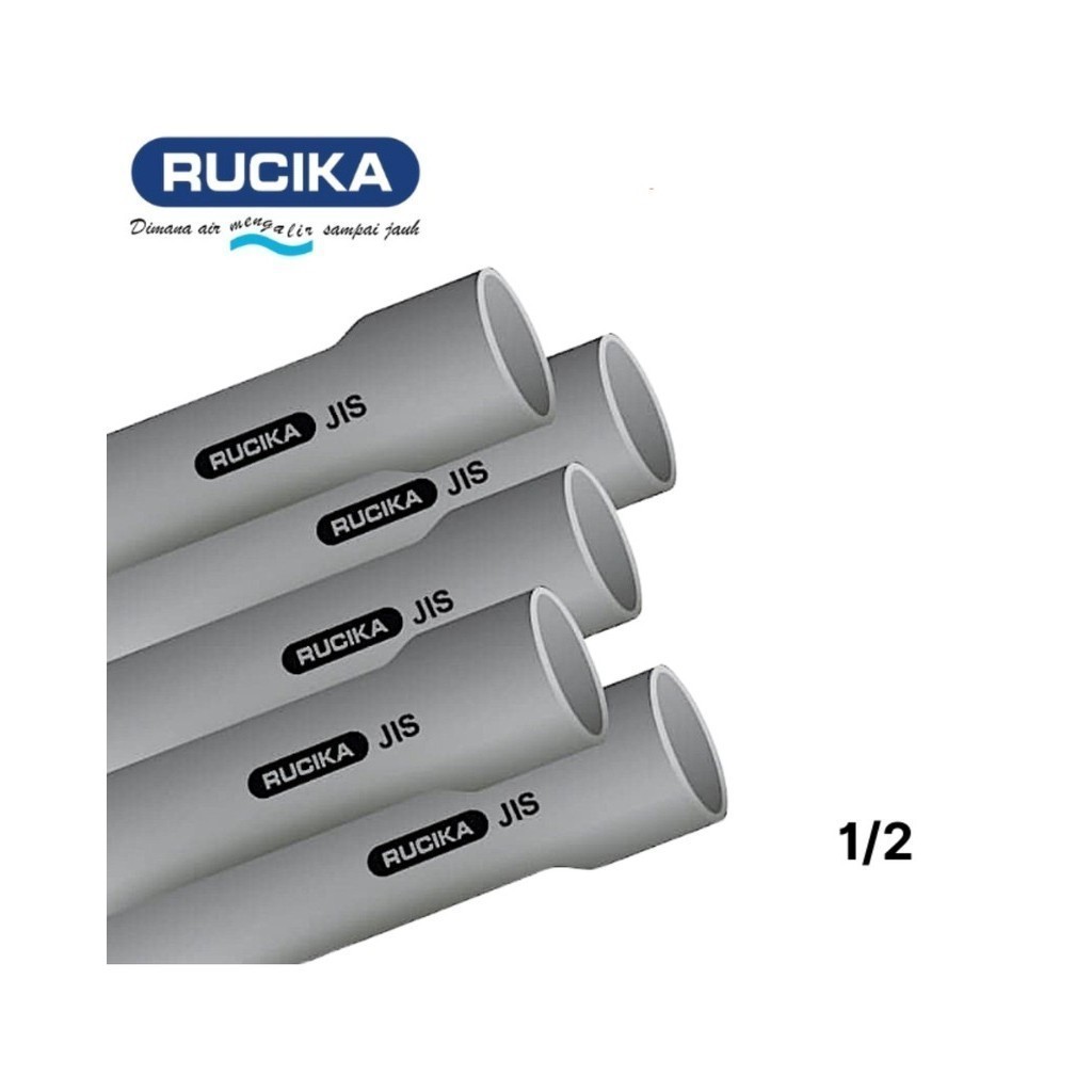 Rucika JIS AW 1/2" inch (Rucika) / Pipa PVC Kelas AW