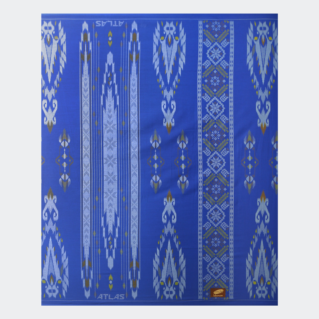 Sarung ATLAS Idaman Kembang Motif BHS SGE Biru 01