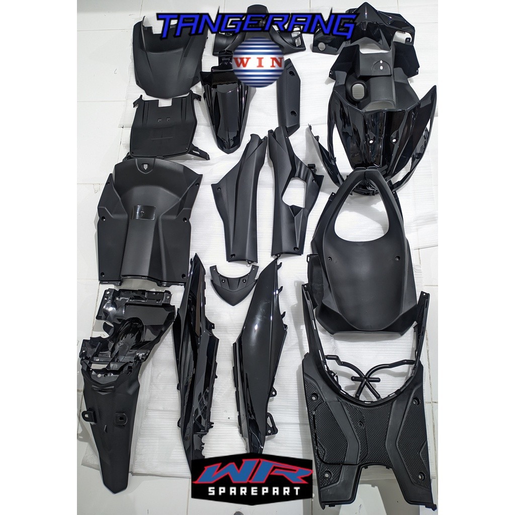 Full Body Beat FI CBS K25 2012 2013 2014 Hitam WIN | complete set bodi kasar halus motor honda injek