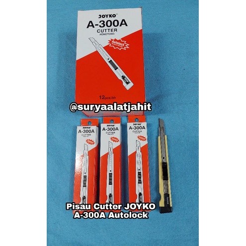 

LETERSHOP Pisau Cutter A-300A Autolock joyko =rp.8.000/1pcs