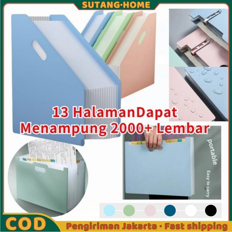

【SUTANG】Template File Standing A4 File Folder Document Bag | Tas Document File 13 Sekat | FREE STICKERS | Desktop Tas File Penyimpanan Vertikal Kapasitas Besar | Sekolah Kantor Pelajar Berkas Kertas Folder Organizer