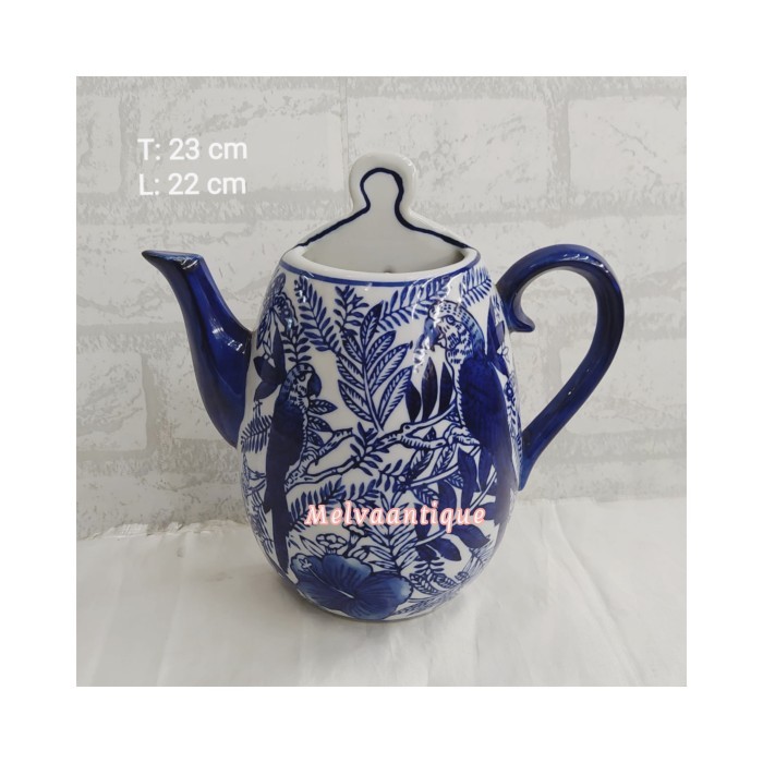 Pot dinding Pot tanaman air pot tembok tinggi 23cm motif burung