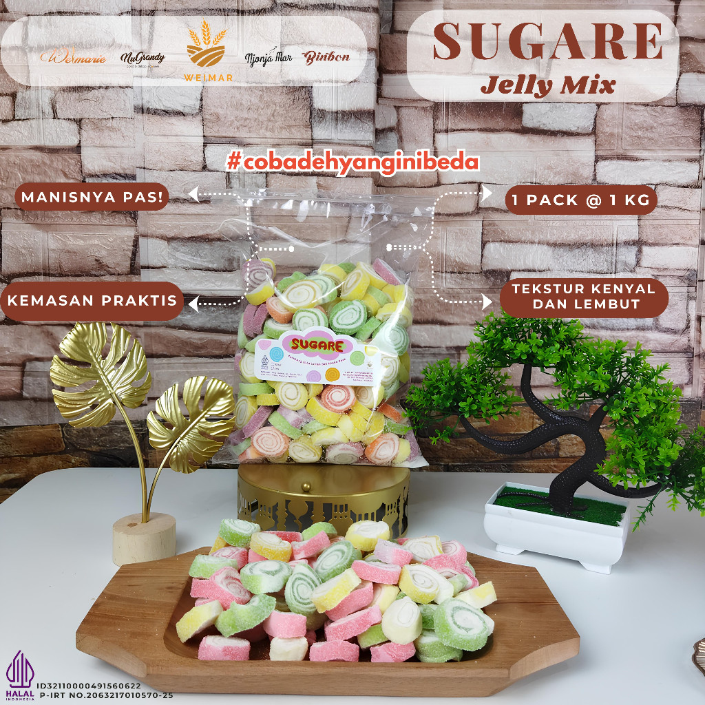 

Jelly Aneka Rasa Sugare Jely Malaysia - 500 Gr - 1kg Gr