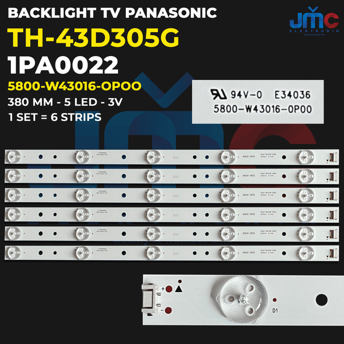 DK23 BACKLIGHT TV PANASONIC 43 Inch TH-43D305G TH43D305G 5800-W43016