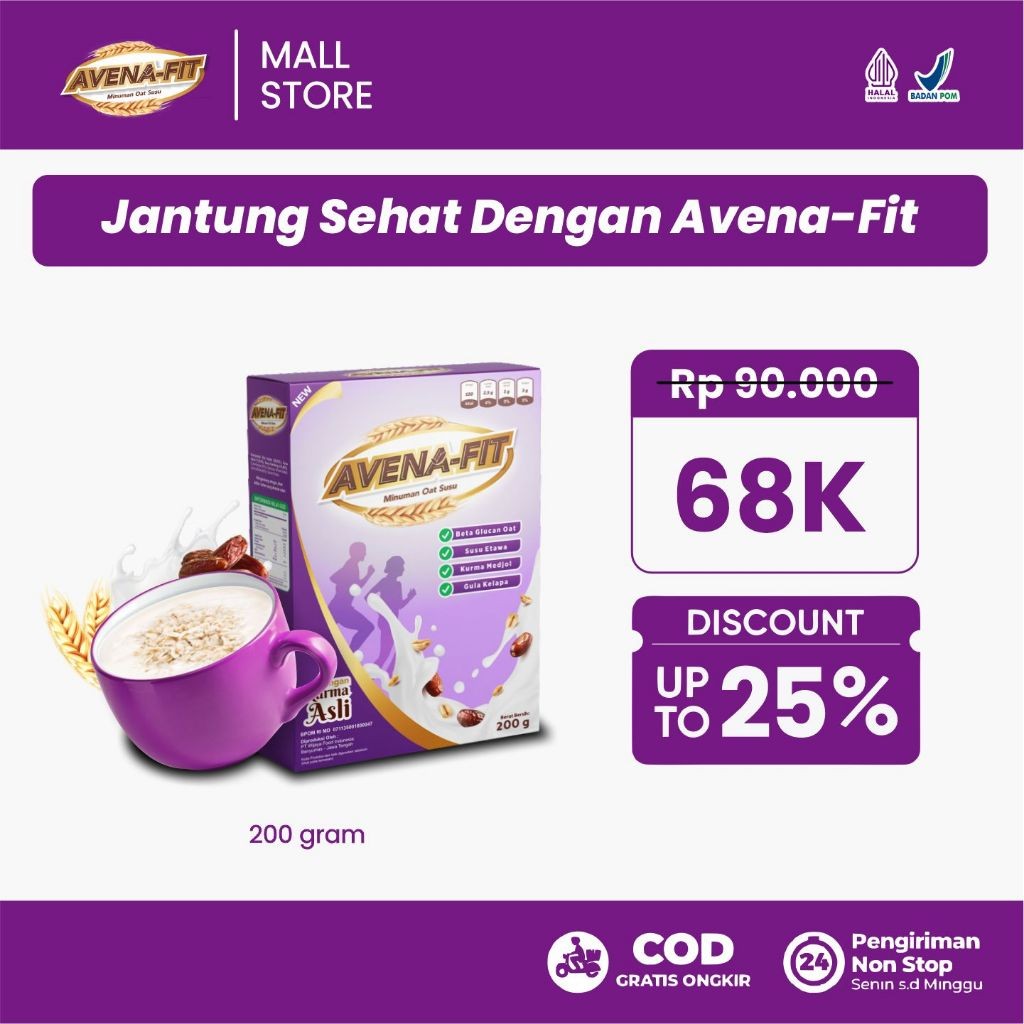 

Avena Fit - Sereal No 1 Atasi Masalah Pencernaan Gerd Mual Kembung Maag Herbal Halal MUI